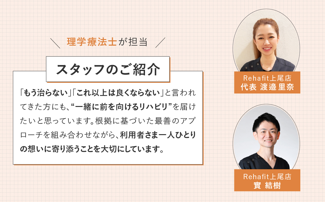リハビリ初回体験 90分チケット | リハビリ チケット 体験 チケット 金券 株式会社Liberty リハフィット 埼玉リハビリセンターリハフィット 渡邉里奈 上尾店 埼玉県