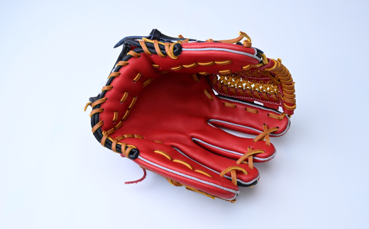 【赤×紺】一富士 軟式グラブ 内野手オールラウンド用 カラーグラブ | 野球 内野手 グラブ オールラウンド 軟式 スポーツ 職人 一富士 野球グローブ 池北工房 埼玉県 上尾市