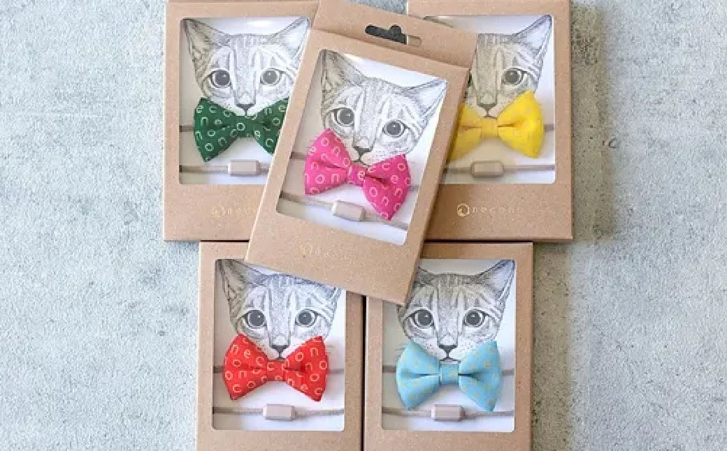 necono - ボウタイ - 【スカーレット】 | 猫の首輪 ねこの首輪 ペット用品 ペットグッズ  おしゃれ リボン ねこ用首輪 猫用品 ネコ ねこ ねこちゃん 手作り ハンドメイド 手作り 埼玉県 上尾市