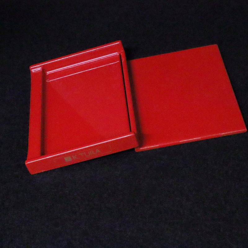 K．TURA　市松模様木製名刺ケース（青） ／ カードケース 入れ物 小物 漆塗り 純金箔 金 伝統 お洒落 おしゃれ 和 和風 イチマツ 贈り物 プレゼント 埼玉県 No.069