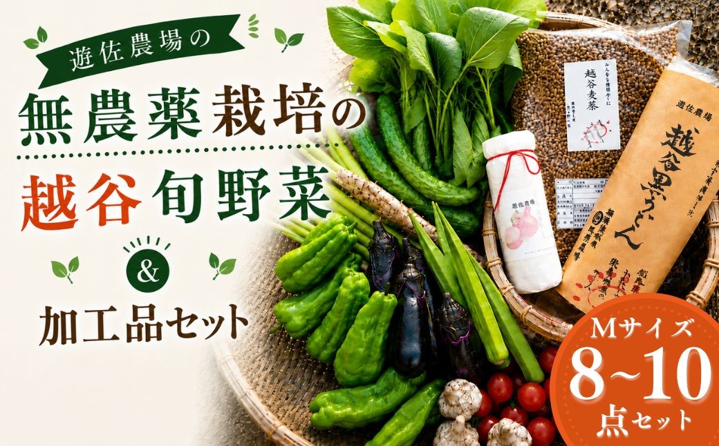無農薬栽培の旬野菜＆加工品セット　M | 野菜 やさい 旬 新鮮 採れたて 産地直送 直送 お取り寄せ 安全 安心 地元 オーガニック野菜 季節野菜 旬野菜 詰合せ 循環農業 埼玉県 越谷市