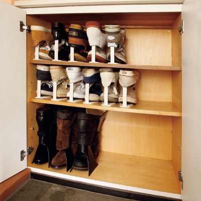 シューゼットホルダー　8足組(ブラック)【1293192】