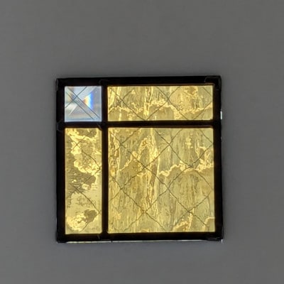 ステンドグラスの小さなパネル(イエロー)【1680287】