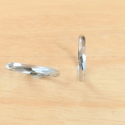 銀製指輪(シルバー925)ウェーブ2本セット 鍛造製法【1697856】