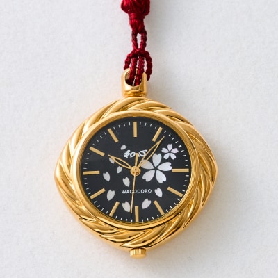 【和心】和素材を取り入れた個性ある日本製提げ時計　WA-003L-A【1133085】