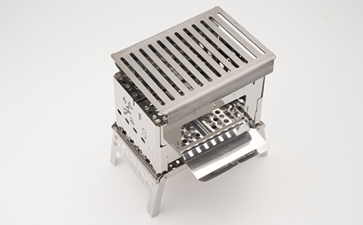 笑's コンパクト焚き火グリルB-6君 3点セット(B6君/専用ハードロストル/グリルプレート)【1573694】