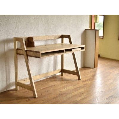 【開梱設置】ワークデスク(type-C:BOX & FRAME)　サイズオーダー　無垢　木製【配送不可地域：離島・沖縄県】【1585044】