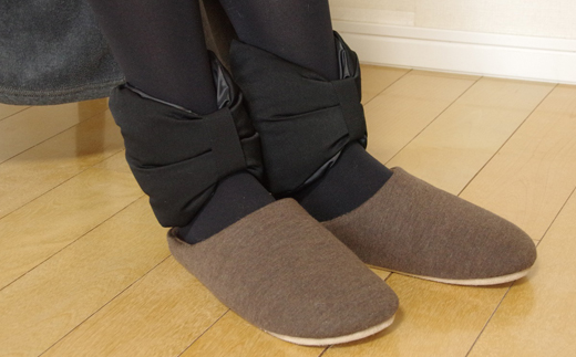 足首革命 リボンウォーマー 無地ブラック【1590055】