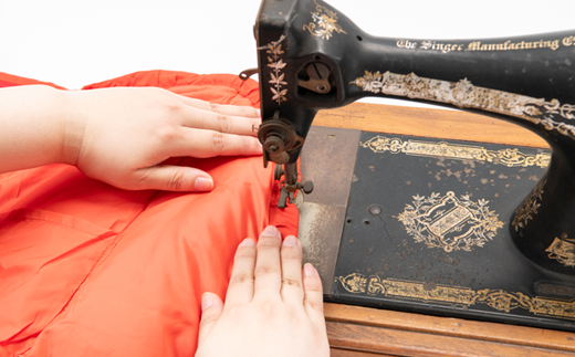 非常用羽毛コンパクト寝袋　オレンジ【1590073】