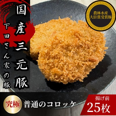究極の普通のコロッケ　計25個　5個×5パック　揚げ前　冷凍　国産豚　小分け【配送不可地域：離島】【1610613】