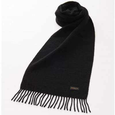 武州織技 カシミヤマフラー【BK】【1520424】