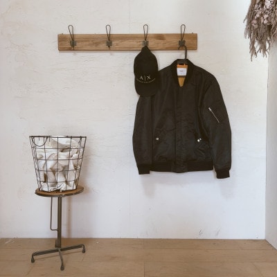 ヴィンテージ風 木製 ウォールハンガー 壁掛け フック服 コート掛け  na281【1706236】