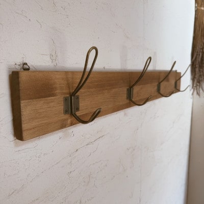 ヴィンテージ風 木製 ウォールハンガー 壁掛け フック服 コート掛け  na281【1706236】