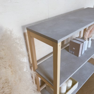 【 W85 】コンクリート調　シェルフ　2段　na293【1660929】