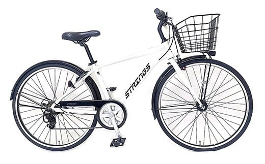 【サイモト自転車】ストリングス 267 アルミクロス 26型 7段変速 アーバンホワイト - 7段ギア 26インチ クロスバイク アルミフレーム 埼玉県 幸手市【完全組立】