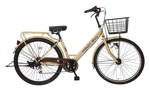【サイモト自転車】ウィズリーヴァーグ 27.5-6 軽快車 27型 6段変速 マットアイボリー - 6段ギア 27.5インチ 埼玉県 幸手市【完全組立】