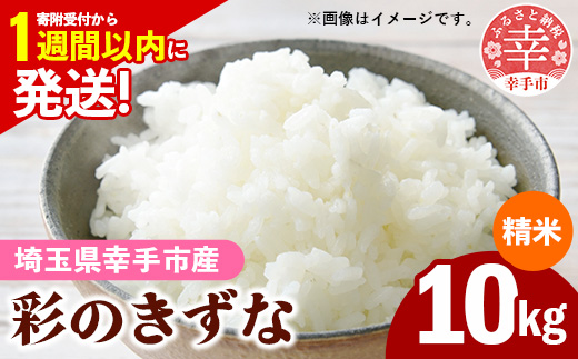 令和7年産【彩のきずな】白米10kg 色彩選別済 White Rice- お米 米 ごはん 精米 10kg 埼玉県 幸手市