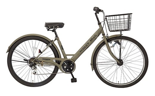 【サイモト自転車】ウィズリーヴァーグ 276 シティ 27型 6段変速 マットカーキ - 6段ギア 27.5インチ 埼玉県 幸手市【完全組立】