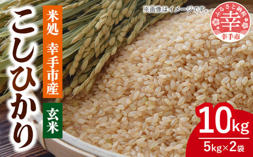 令和6年幸手産 こしひかり【玄米】５kg×2袋 - コシヒカリ 玄米 10kg 令和６年産 埼玉県 幸手市 幸手市産【価格改定】