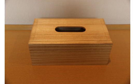 熟練桐たんす職人が手作りした桐のティッシュボックス（大）＜クリアオイル塗装＞　【11246-0168】