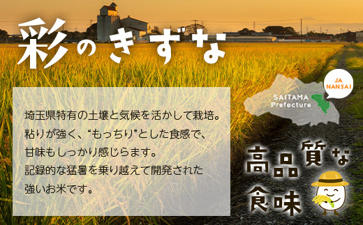 ＜令和6年産＞「彩のきずな・彩のかがやき」10kg(5kg×2袋・精米)　【11246-0283】