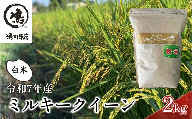 米 令和7年 ミルキークイーン 2kg  千葉産 白米　【お米 粘り もっちり おにぎり お弁当】 ミルキークイーン こめ コメ おこめ