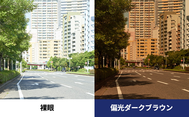 跳ね上げ式/「偏光」前掛けサングラス　天地深めの一般フレーム用　スタンダードタイプ　「BV-21」　レンズカラー：(4)偏光ダークブラウン