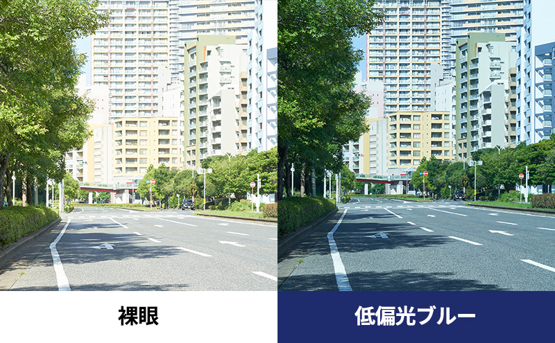 跳ね上げ式/「偏光」前掛けサングラス　スッキリとシャープな印象のスクエアタイプ　「BV-28」　レンズカラー：(9)低偏光ブルー