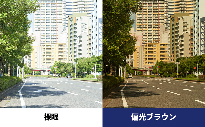 跳ね上げ式/「偏光」前掛けサングラス　柔らかい印象を与えるボストンタイプ　「BV-31」　レンズカラー：(2)偏光ブラウン