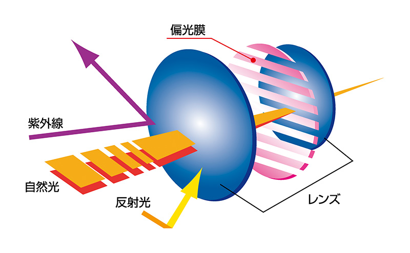 跳ね上げ式/「偏光」前掛けサングラス　側面から入り込む光や風をしっかりガード、ベーシックタイプ　「BV-55」　レンズカラー：(1)偏光グレー