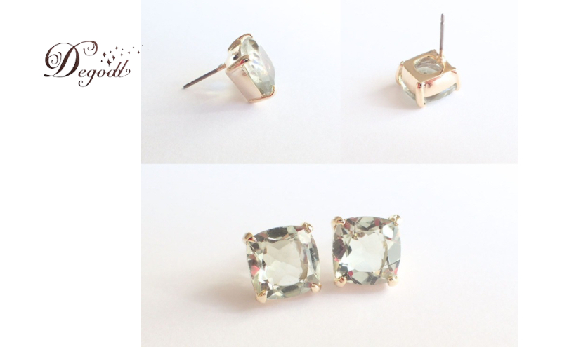 Degodd デゴッド　ＣANDYピアス　グリーンアメジスト ピアス　天然石ピアス　天然石アクセサリー　アクセサリー　レディースアクセサリー　ジュエリー　ニッケルフリー　おしゃれ　ギフト　プレゼント