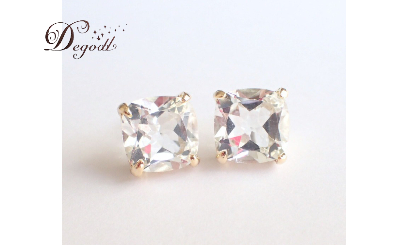 Degodd デゴッド　ＣANDYピアス　ホワイトトパーズ  天然石ピアス ピアス　天然石アクセサリー　シンプル　揺れないピアス　　アクセサリー　レディースアクセサリー　ジュエリー　ニッケルフリー　おしゃれ　ギフト　プレゼント　普段使い