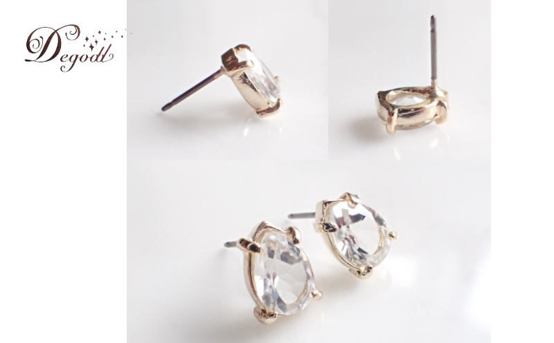 Degodd デゴッド　ホワイトトパーズ　ドロップピアス  天然石ピアス ピアス　普段使い　小振りピアス　天然石アクセサリー　アクセサリー　レディースアクセサリー　ジュエリー　ニッケルフリー　おしゃれ　ギフト　プレゼント