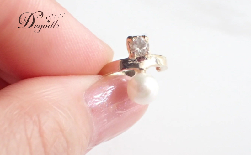 Degodd デゴッド クリスタルパールイヤーカフ イヤーカフ アクセサリー レディースアクセサリー パールアクセサリー ギフト おしゃれ