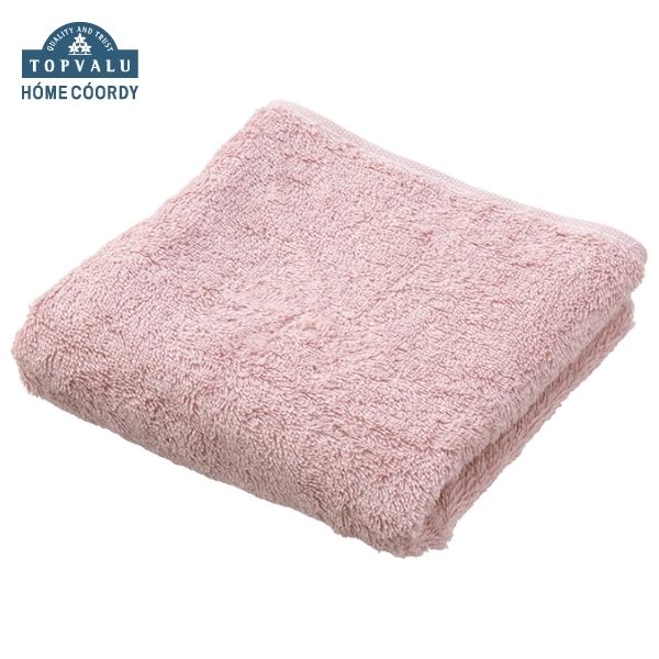 ホームコーディ 肌ざわりが選べるカラータオル フェイスタオル しっかり ピンク×3個