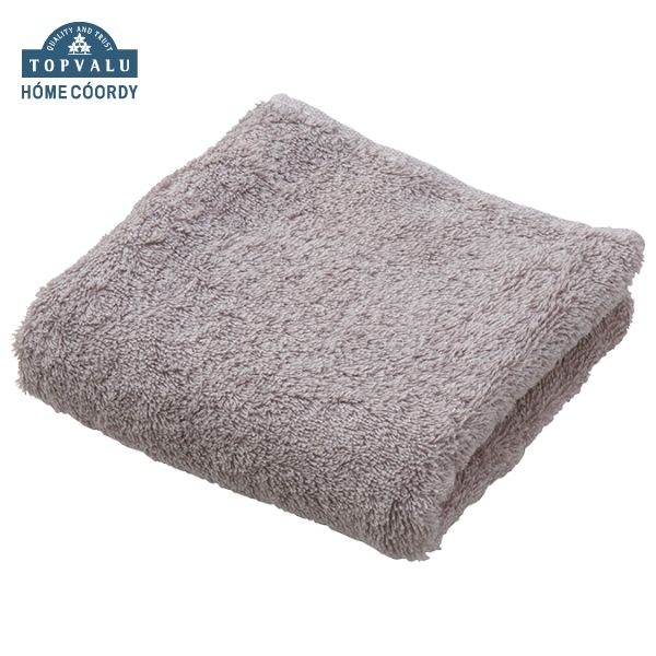 ホームコーディ 肌ざわりが選べるカラータオル フェイスタオル しっかり グレージュ×3