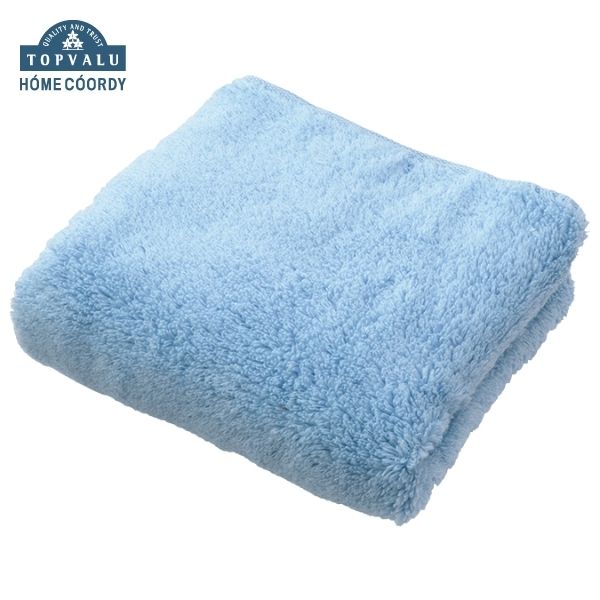ホームコーディ 肌ざわりが選べるカラータオル フェイスタオル とてもやわらか ブルー×3