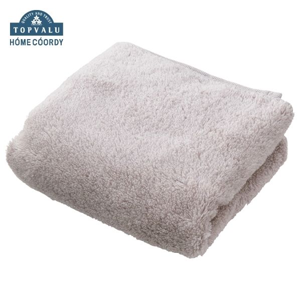 ホームコーディ 肌ざわりが選べるカラータオル フェイスタオル とてもやわらか グレージュ×3