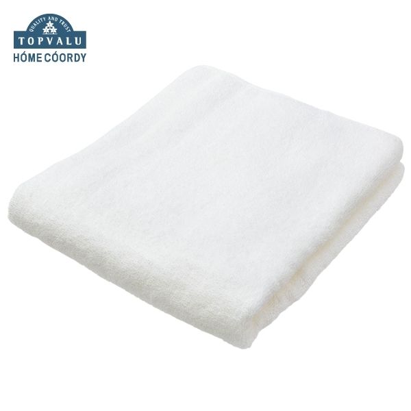 ホームコーディ 肌ざわりが選べるカラータオル コンパクトバスタオル やわらか ホワイト×2