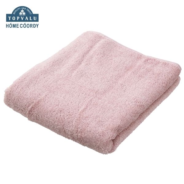 ホームコーディ 肌ざわりが選べるカラータオル コンパクトバスタオル しっかり ピンク×2