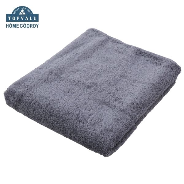 ホームコーディ 肌ざわりが選べるカラータオル コンパクトバスタオル しっかり グレー×2