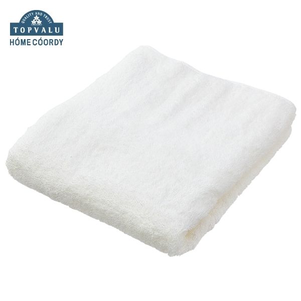 ホームコーディ 肌ざわりが選べるカラータオル コンパクトバスタオル しっかり ホワイト×2