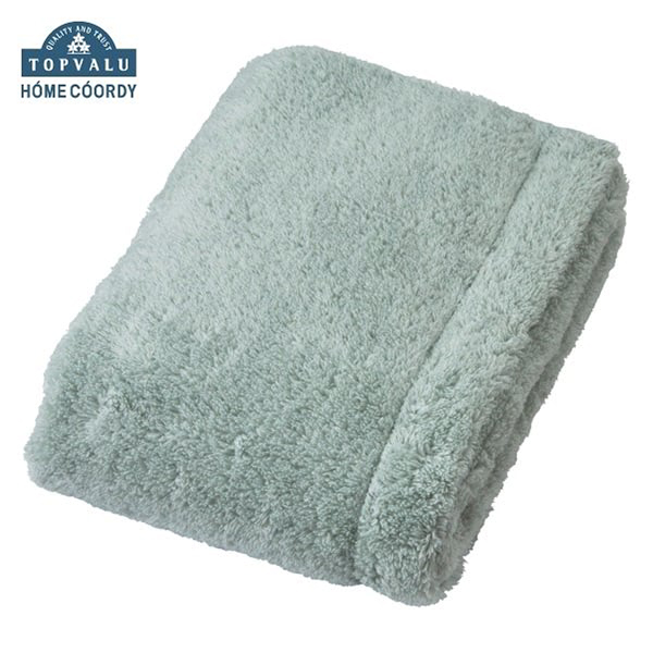 ホームコーディ 肌ざわりが選べるカラータオル コンパクトバスタオル とてもやわらか グリーン×2