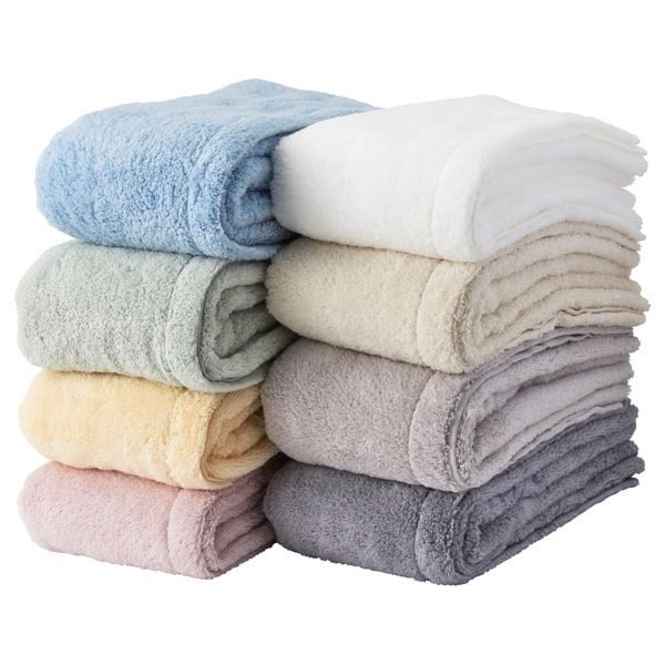 ホームコーディ 肌ざわりが選べるカラータオル コンパクトバスタオル やわらか イエロー×2