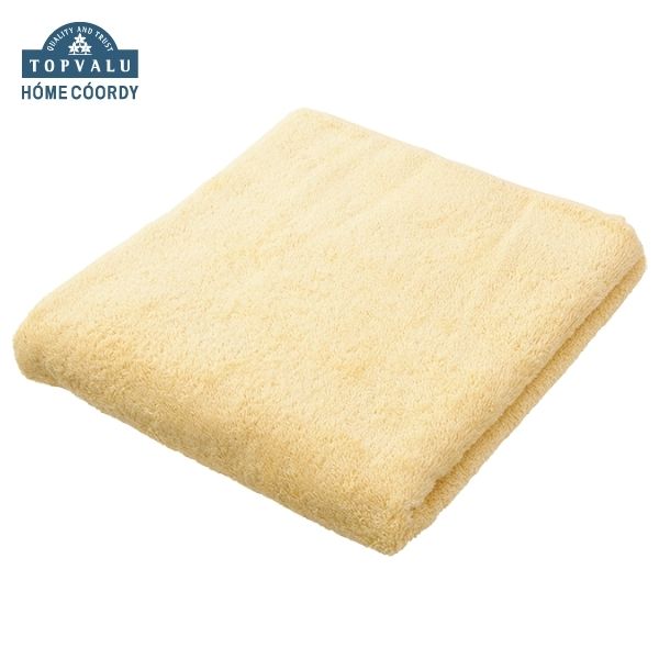 ホームコーディ 肌ざわりが選べるカラータオル バスタオル しっかり イエロー×2