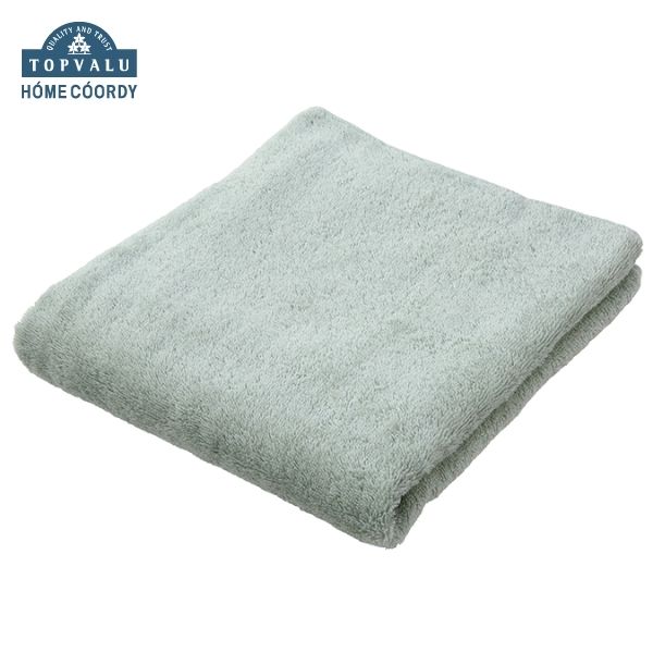 ホームコーディ 肌ざわりが選べるカラータオル バスタオル しっかり グリーン×2