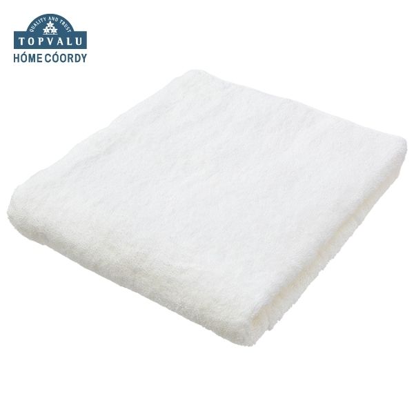 ホームコーディ 肌ざわりが選べるカラータオル バスタオル しっかり ホワイト×2