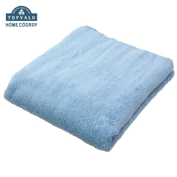 ホームコーディ 肌ざわりが選べるカラータオル バスタオル とてもやわらか ブルー×2