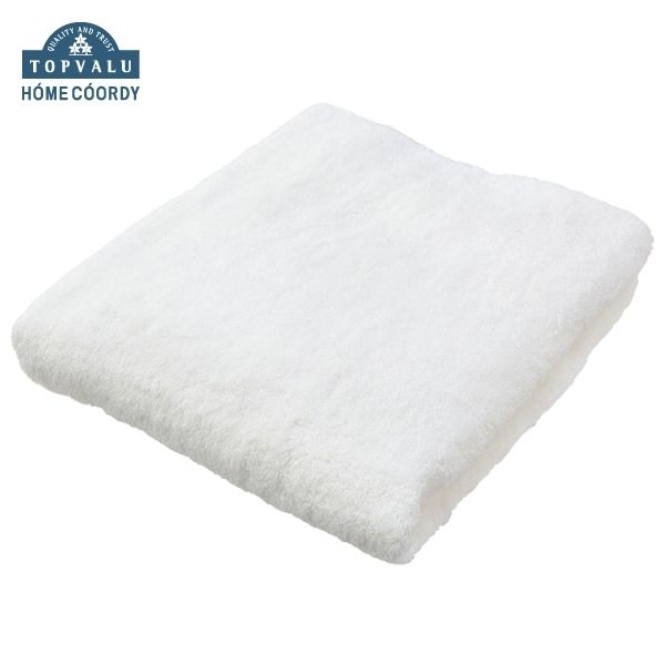 ホームコーディ 肌ざわりが選べるカラータオル バスタオル とてもやわらか ホワイト×2