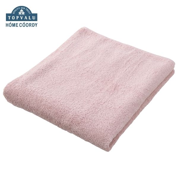 ホームコーディ 肌ざわりが選べるカラータオル バスタオル やわらか ピンク×2